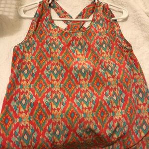 Patterned silky blouse size small